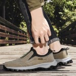 Men's Walking Shoes Waterproof Hiking Shoes Slip on Orthopedic Sneakers Outdoor Non Slip Shoes Casual Trail Shoes