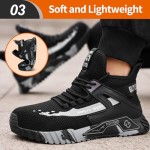 Steel Toe Shoes for Men Work Safety Shoes Industrial Construction Shoes Mid Cut Industrial Boot Work Sneakers Comfortable Lightweight Safety Shoes for Work