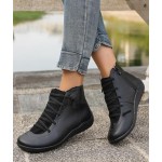 Women's Waterproof Combat Boots Casual Ankle Boots Fashion Round Toe Slip On Elastic Fall Booties Shoes