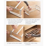 generic Shoes Storage Rack,Carbon Steel Retractable Under Hanging Layered Space-Saving Shoe Tray Hanging Basket Multi-Purpose Cabinet Class Shelves(White), AM0XDM0L07TUS