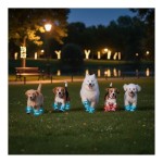 Generic 4pcs Dog Shoes Light Up Dog Shoes,Anti Slip and Wear-Resistant Mesh Shoes, Suitable for Small, Medium and Large Dogs(2)