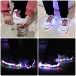 Men Women Kids Luminous Shoes Covers LED Shoe Lights Sneaker Accessories Light Up for Night Walking Party Dance Festival