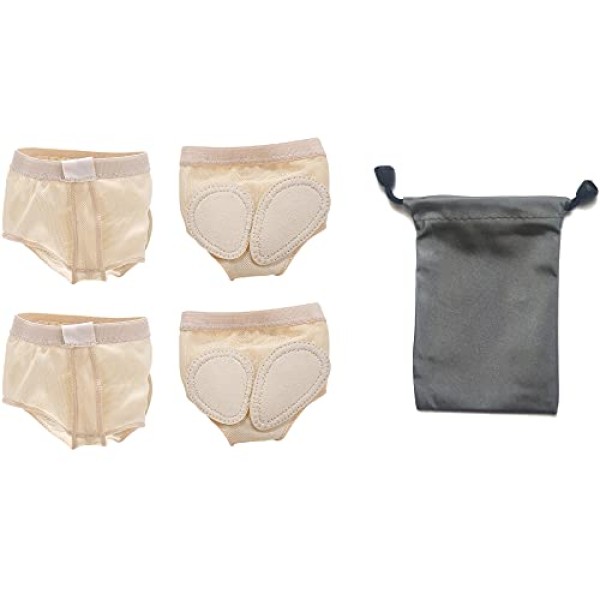 Dance Paws Pad Foot Thongs [2 Pairs] - Lyrical Dance Shoes, Ballet Paws with Nylon Bag