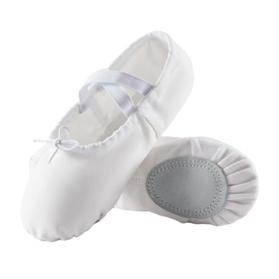 missfiona Women Canvas Ballet Slippers Dance Shoes Adult Practice Yoga Flat Belly Shoes