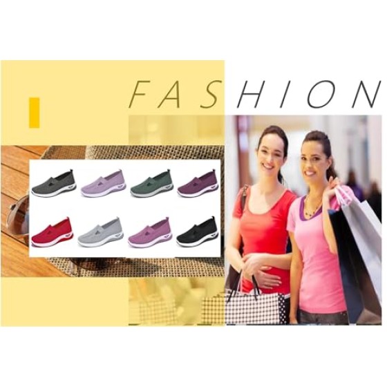 Women Footwear Orthopedic Sneakers Woven Breathable Running Shoes Arch Support Walking Shoes Soft Sole Shoes Cloud Slide Orthopedic