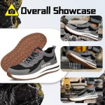 LAoutun Steel Toe Shoes for Men Women Safety Work Shoes Indestructible Steel Toe Sneakers Lightweight Work Shoes Toe Shoes