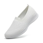 Women's Slip-On Mesh Walking Loafers - Non-Slip Lightweight Sport Shoes