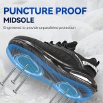 Furuian Steel Toe Shoes for Men Women Lightweight Cushion Sneakers Slip Resistant Safety Work Shoes Indestructible Sneakers