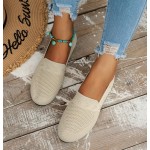 Women's Ballet Flats Knit Dress Shoes Comfortable Casual Dressy Shoes Work Flat Round Toe Slip On Ballerina Flats for Women