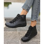 Women's Waterproof Combat Boots Casual Ankle Boots Fashion Round Toe Slip On Elastic Fall Booties Shoes