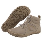 Winter Barefoot Boots Women Men Hiking Boots, Waterproof Warm Hike Barefoot Shoes, Non-Slip Zero Drop Snow Shoes, Fur Lined Wide Toe Walking Outdoor Footwear